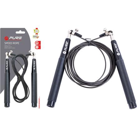 Pure2Improve Speed Skipping Rope, Size 300 cm | Black P2I203420