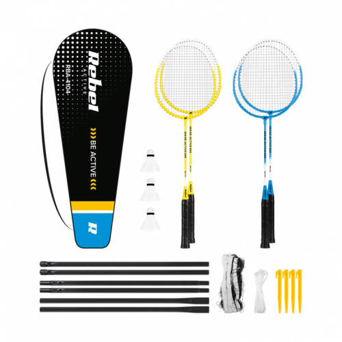 Badminton set with net, REBEL ACTIVE