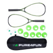 Pure4Fun | Speed Badminton Set, 58x21cm | Black/Green P4F200040