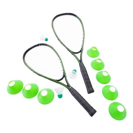 Pure4Fun | Speed Badminton Set, 58x21cm | Black/Green P4F200040
