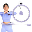 Hula hop with magnets, weight and counter HMS HHM14 purple