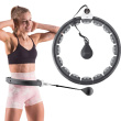Hula hop with tabs, weight and counter HMS HHW06 black