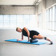 Club fitness mat with holes blue HMS Premium MFK03
