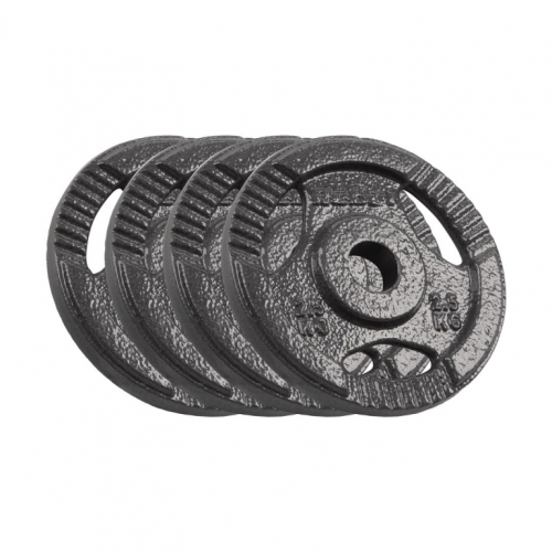 Cast Iron Weight Set 4x2.5kg, bore 31mm, disc with handles, REBEL ACTIVE