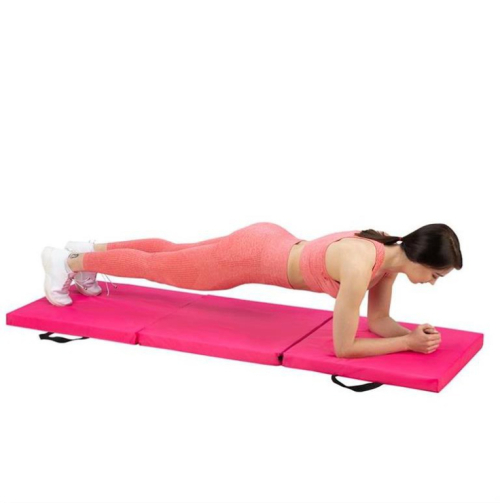Gymnastic folding mattress pink HMS Premium MGS02