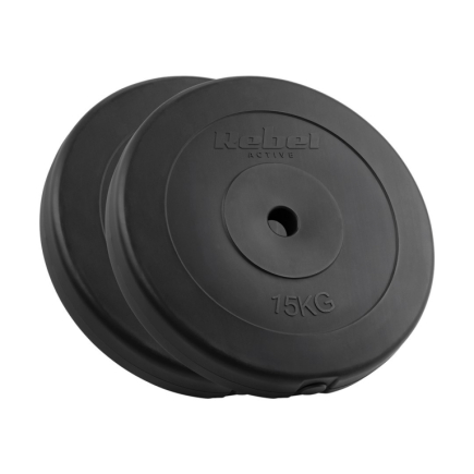 Bituminous Weight Set 2x15kg, bore 31mm, Classic Disc, REBEL ACTIVE