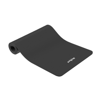 Gymnastic mat for yoga, pilates, fitness, 183x61cm, thickness 6mm, TPE material, black, REBEL ACTIVE