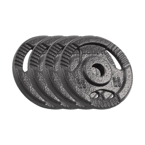 Cast Iron Weight Set 4x2.5kg, bore 31mm, disc with handles, REBEL ACTIVE