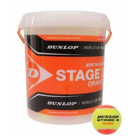 Tennis balls DUNLOP STAGE 2 60-bucket orange | Dunlop