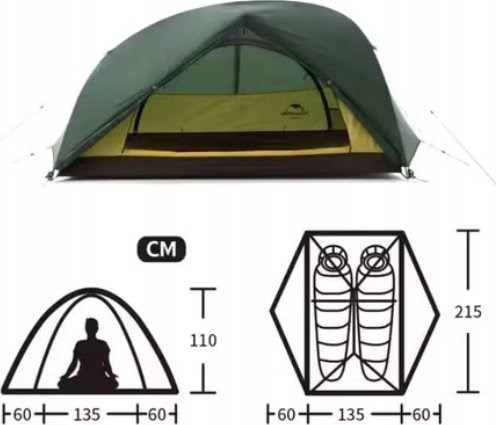 Naturehike hiking tent NH17T012 - green