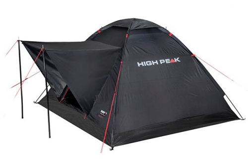 High Peak Beaver 3 Black, Red Pyramid tent 10320