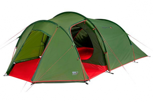 High Peak Goshawk 4 Green, Red Dome/Igloo tent 10307