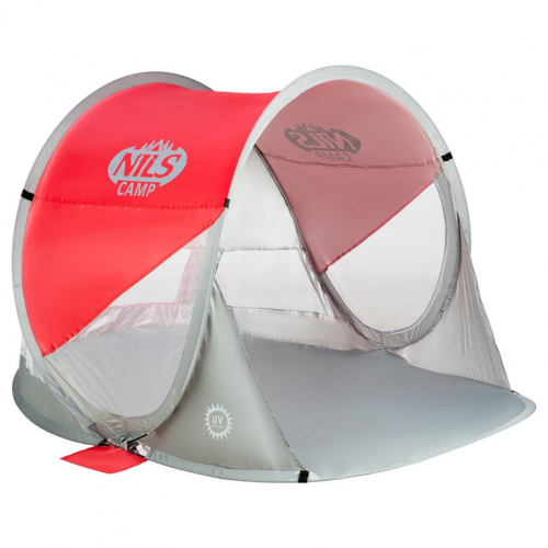 NILS CAMP self-folding beach tent NC3142 Red-grey