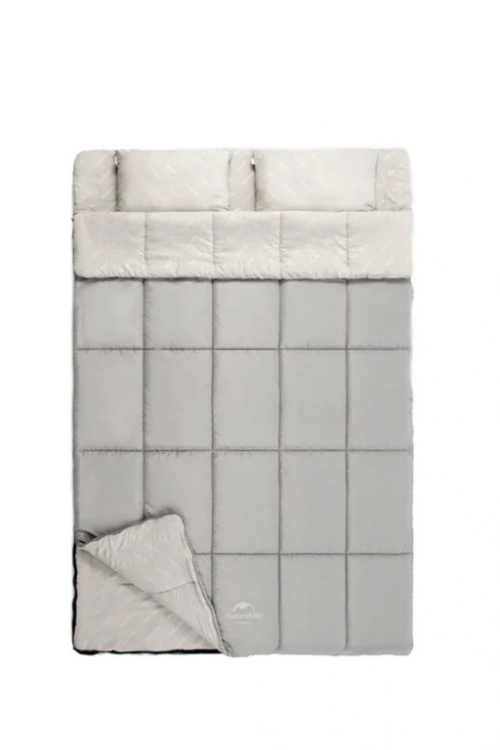 double sleeping bag with pillow nh21msd05-grayish brown NATUREHIKE