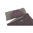 Outwell Contour Dark Purple L Sleeping Bag - Left Zipper 220 x 85 cm YKK 2-way L-shape open-end with auto lock