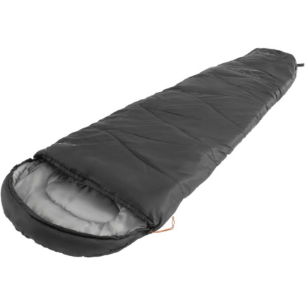 Easy Camp Starling Mummy Black 8°C | Sleeping Bag | 210 x 75 x 50 cm | -5 to 12 °C | Two-way open-end, autolock