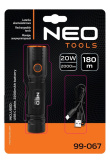 USB C 2000 lm CHN LED Rechargeable Flashlight