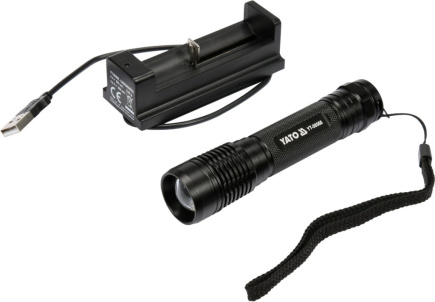 YT. MET FLASHLIGHT. WITH CREE RECHARGEABLE LED