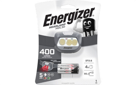 ENERGIZER FLASHLIGHT HEADLIGHT HDL30 3AAA 400 lm ENERGIZER FLASHLIGHT HEADLIGHT HDL30 3AAA 400 lm