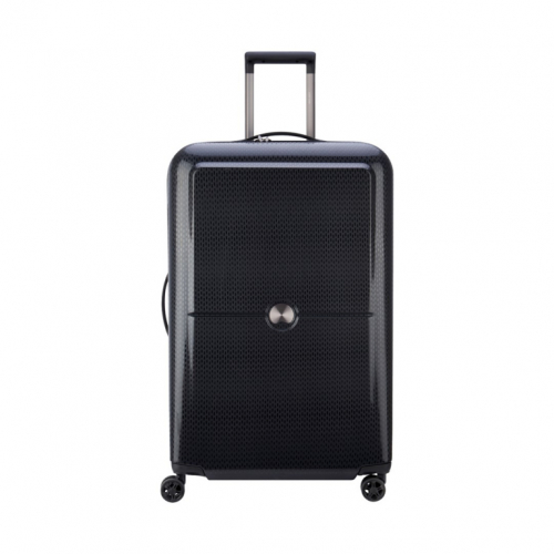 DELSEY SUITCASE TURENNE 75CM 4 DOUBLE WHEELS TROLLEY CASE BLACK