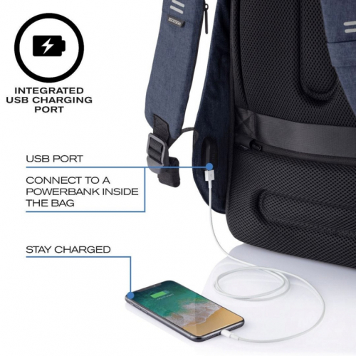 XD DESIGN ANTI-THEFT Backpack BOBBY HERO SMALL NAVY P/N: P705.705