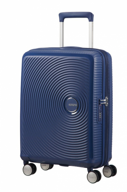 American Tourister Spinner Expandable Suitcase Hard Navy 35.5 L Polypropylene (PP)