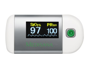 Medisana PM 100 heart rate monitor Finger Silver, Valge