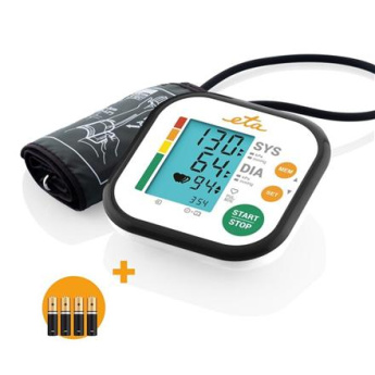 ETA | Upper Arm Blood Pressure Monitor | ETA229790000 | Memory function | Number of users 2 user(s) | 4 | Suitable for home use. Measurement of systolic and diastolic pressure, pulse. Oscillometric measurement method. Display of measured values ​​on LCD.