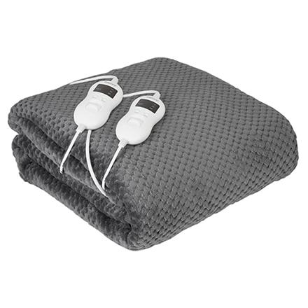 Camry | Electric Heated Blanket | CR 7417 | Number of heating levels 8 | Number of persons 2 | Washable | Remote control | Coral fleece/Polyester | 60 W | Grey