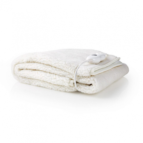 Nedis 1 Person, 150 x 80 cm, 3 Heat Settings, Washable, Overheating protection, Polyester / Synthetic, White