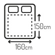Mesko | Electirc heating under-blanket | MS 7420 | Number of heating levels 4 | Number of persons 2 | Washable | Remote control | Polyester | 2x60 W | Valge