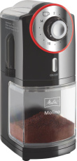 Melitta Molino 100 W Черный, Red, Stainless steel