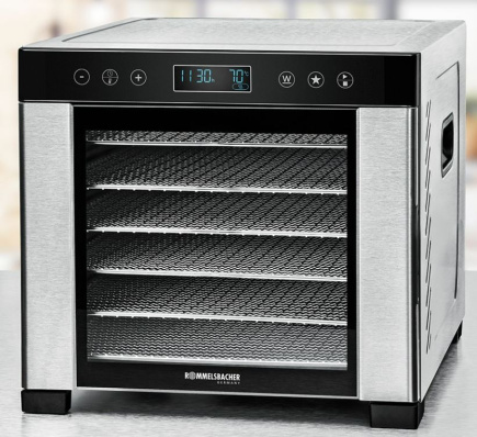 Rommelsbacher, 600 W, roostevaba teras/must - Toidukuivati / DA950