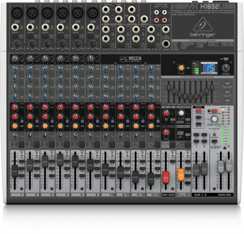 Behringer X1832USB audio mixer 18 channels