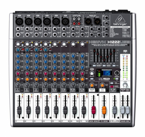 Behringer X1222USB audio mixer 4 channels