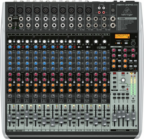 Behringer QX2442USB audio mixer 24 channels