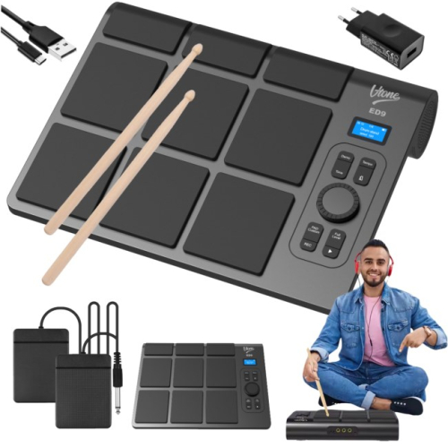 V-TONE ED9 battery-powered portable electronic drum