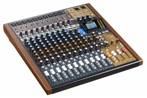 Tascam MODEL 16 audio mixer 16 channels 20 - 30000 Hz Black, Gold, Wood