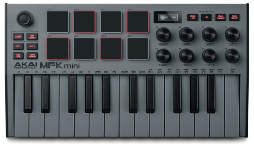 AKAI MPK Mini MK3 Control keyboard Pad controller MIDI USB Black, Grey