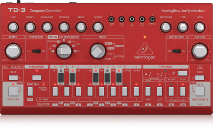 Behringer TD-3-RD synthesizer Analog synthesizer Red