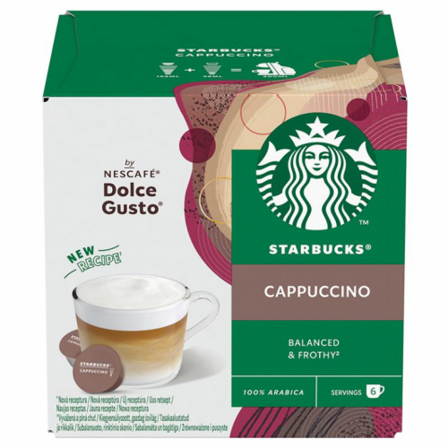Starbucks Nescafe Dolce Gusto Cappuccino, 6+6 tk - Kohvikapslid / 7613036989305