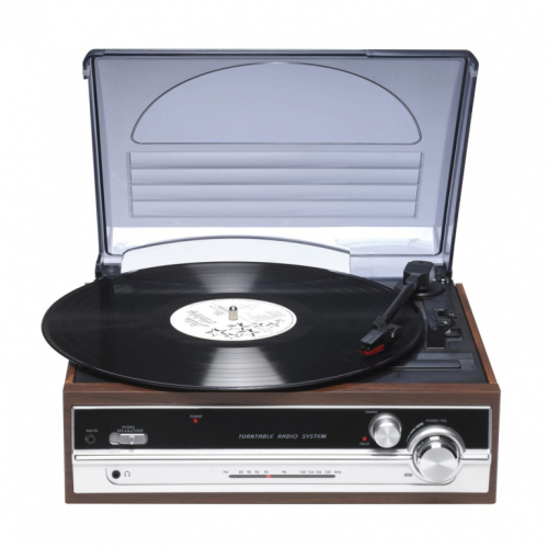 Denver VPR-190MK2 Retro Turntable with Radio and Built-in Speakers