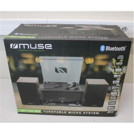 SALE OUT. Muse MT-120MB Turntable Micro System | Muse Turntable Micro System | MT-120MB | Drawer-type CD door | USB port | DAMAGED PACKAGING | AUX in
