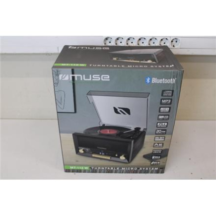 Taastatud. Muse MT-112 W Turntable Micro System With Vinyl Deck | Muse Turntable Micro System With Vinyl Deck | MT-112 W | Micro system CD with turntable | USB port | DAMAGED PACKAGING