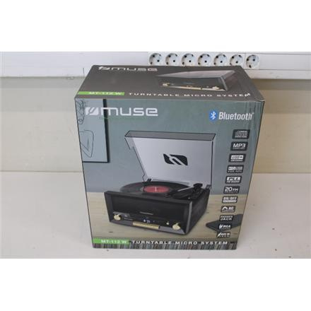 Taastatud. Muse MT-112 W Turntable Micro System With Vinyl Deck | Muse Turntable Micro System With Vinyl Deck | MT-112 W | Micro system CD with turntable | USB port | DAMAGED PACKAGING