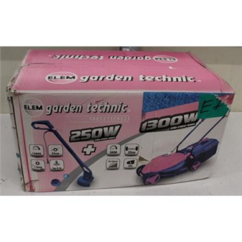 Восстановленный. Electric lawn mower ELEM, 1300 W, 32 cm, 25 l, includes 250 W trimmer | Sourcing | DAMAGED PACKAGING