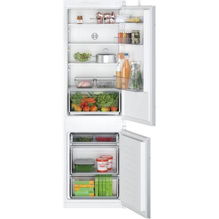 Bosch | Refrigerator | KIV86NSE0 Series 2 | Energy efficiency class E | Built-in | Combi | Height 177.2 cm | Fridge net capacity 183 L | Freezer net capacity 84 L | 35 dB | White