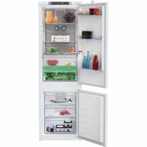 BEKO Built-In Refrigerator BCNA275E5ZSN, 177.5 cm, Energy class D, Inverter Compressor, HarvestFresh, Neo Frost, Metal Wall