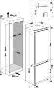 WHIRLPOOL  Built-In Refrigerator WH SP70 T121, Width 69 cm, Height 193,5 cm, Energy class E, No frost