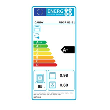 Candy | Oven | FIDCP N615 L | 65 L | Electric | Aquactiva | Mechanical and electronic | Height 59.5 cm | Width 59.5 cm | Black